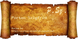 Portes Szigfrid névjegykártya